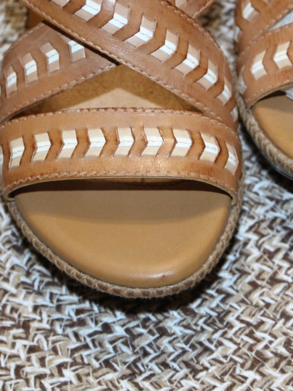 NWOT Naturalizer Oasis Leather Wedge Sandals 9 WIDE STUNNING!! - Picture 7 of 11
